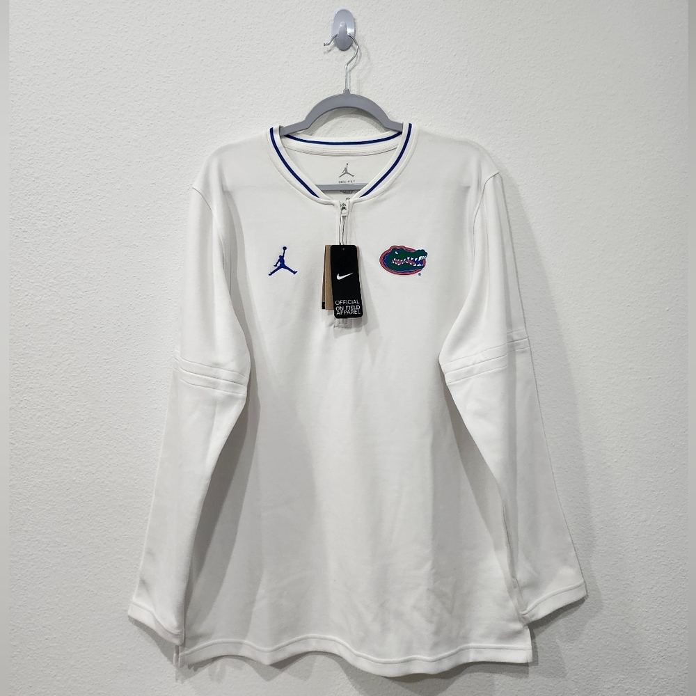 Florida Gators Jordan Sideline Coach Performance Half-Zip Long Sleeve Top Size L